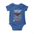 I Am A Grumpy Veteran I Served I Sacrificed I Dont Regret Baby Onesie American Flag Bald Eagle - Wonder Print Shop