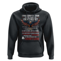I Am A Grumpy Veteran I Served I Sacrificed I Dont Regret Hoodie American Flag Bald Eagle - Wonder Print Shop