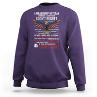 I Am A Grumpy Veteran I Served I Sacrificed I Dont Regret Sweatshirt American Flag Bald Eagle - Wonder Print Shop