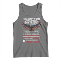 I Am A Grumpy Veteran I Served I Sacrificed I Dont Regret Tank Top American Flag Bald Eagle - Wonder Print Shop
