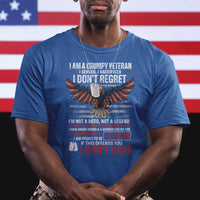 I Am A Grumpy Veteran I Served I Sacrificed I Dont Regret T Shirt American Flag Bald Eagle - Wonder Print Shop