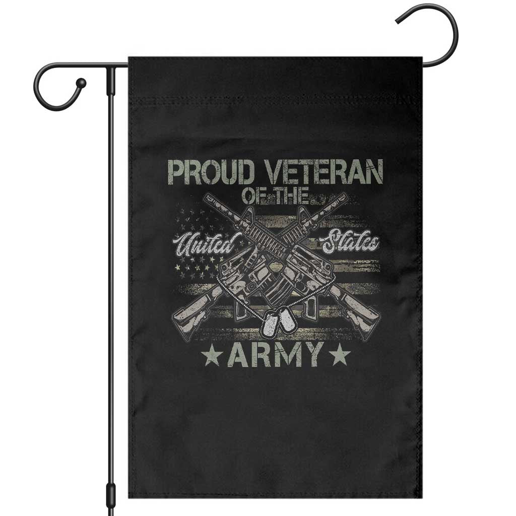 Proud Veteran Of The United States Army Garden Flag USA Flag Camouflage - Wonder Print Shop