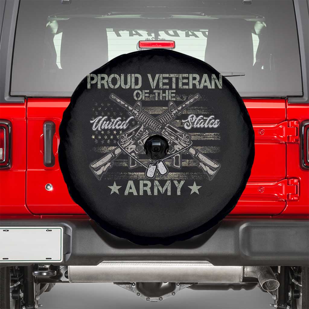 Proud Veteran Of The United States Army Spare Tire Cover USA Flag Camouflage - Wonder Print Shop