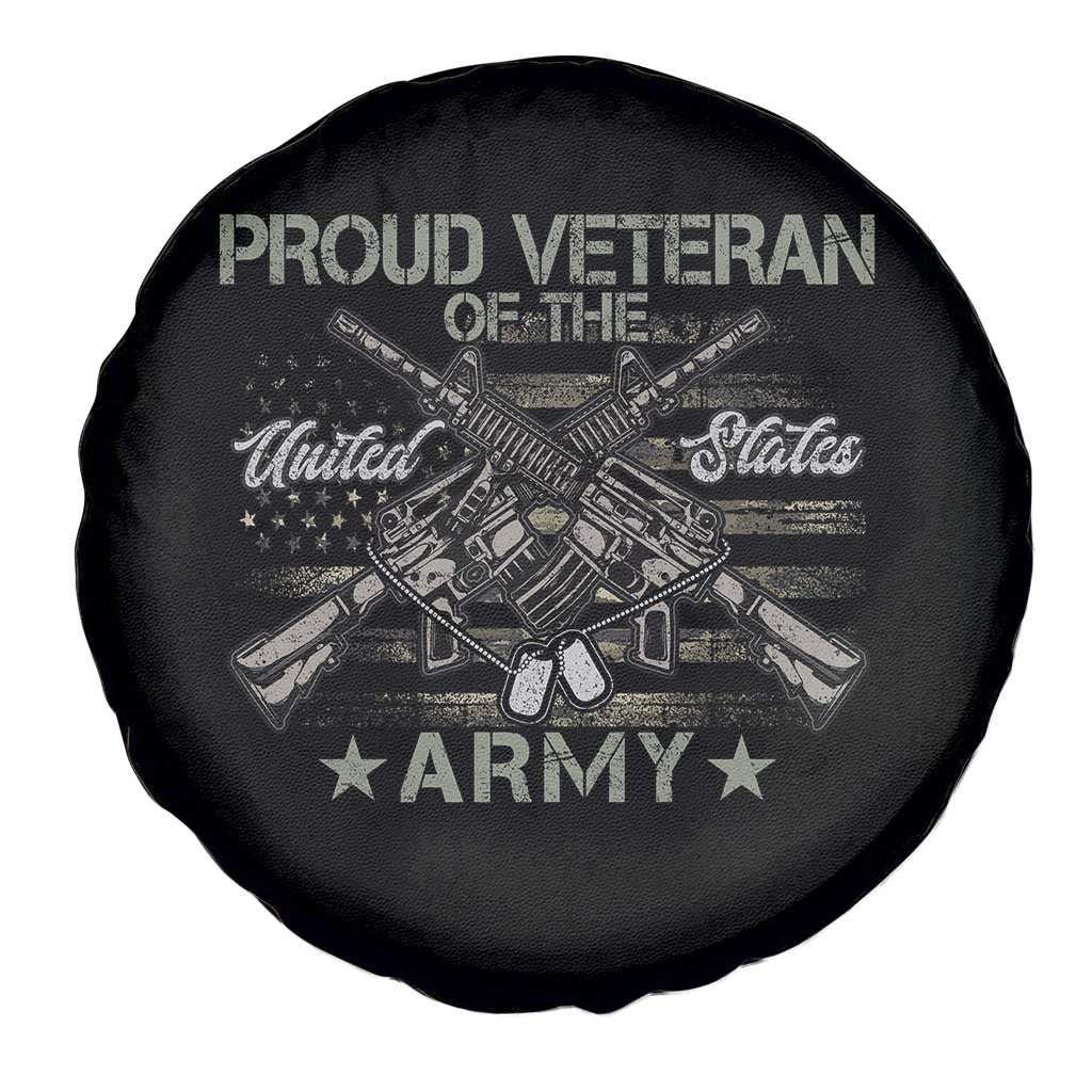 Proud Veteran Of The United States Army Spare Tire Cover USA Flag Camouflage - Wonder Print Shop