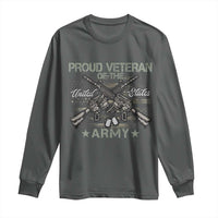 Proud Veteran Of The United States Army Long Sleeve Shirt USA Flag Camouflage - Wonder Print Shop