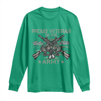 Proud Veteran Of The United States Army Long Sleeve Shirt USA Flag Camouflage - Wonder Print Shop