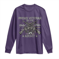 Proud Veteran Of The United States Army Long Sleeve Shirt USA Flag Camouflage - Wonder Print Shop