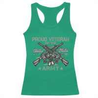 Proud Veteran Of The United States Army Racerback Tank Top USA Flag Camouflage - Wonder Print Shop