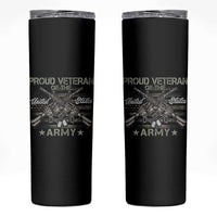 Proud Veteran Of The United States Army Skinny Tumbler USA Flag Camouflage - Wonder Print Shop