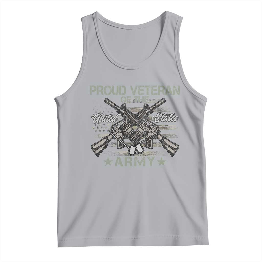 Proud Veteran Of The United States Army Tank Top USA Flag Camouflage - Wonder Print Shop