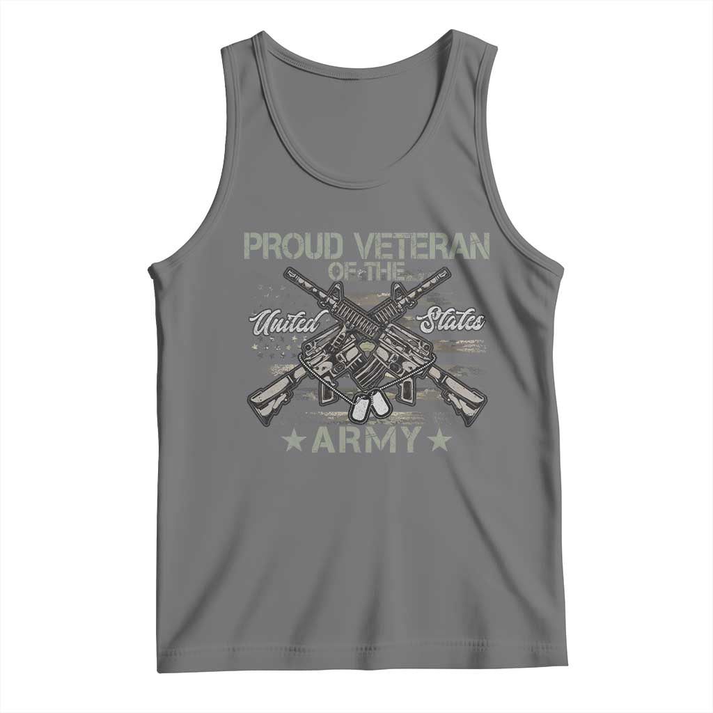 Proud Veteran Of The United States Army Tank Top USA Flag Camouflage - Wonder Print Shop