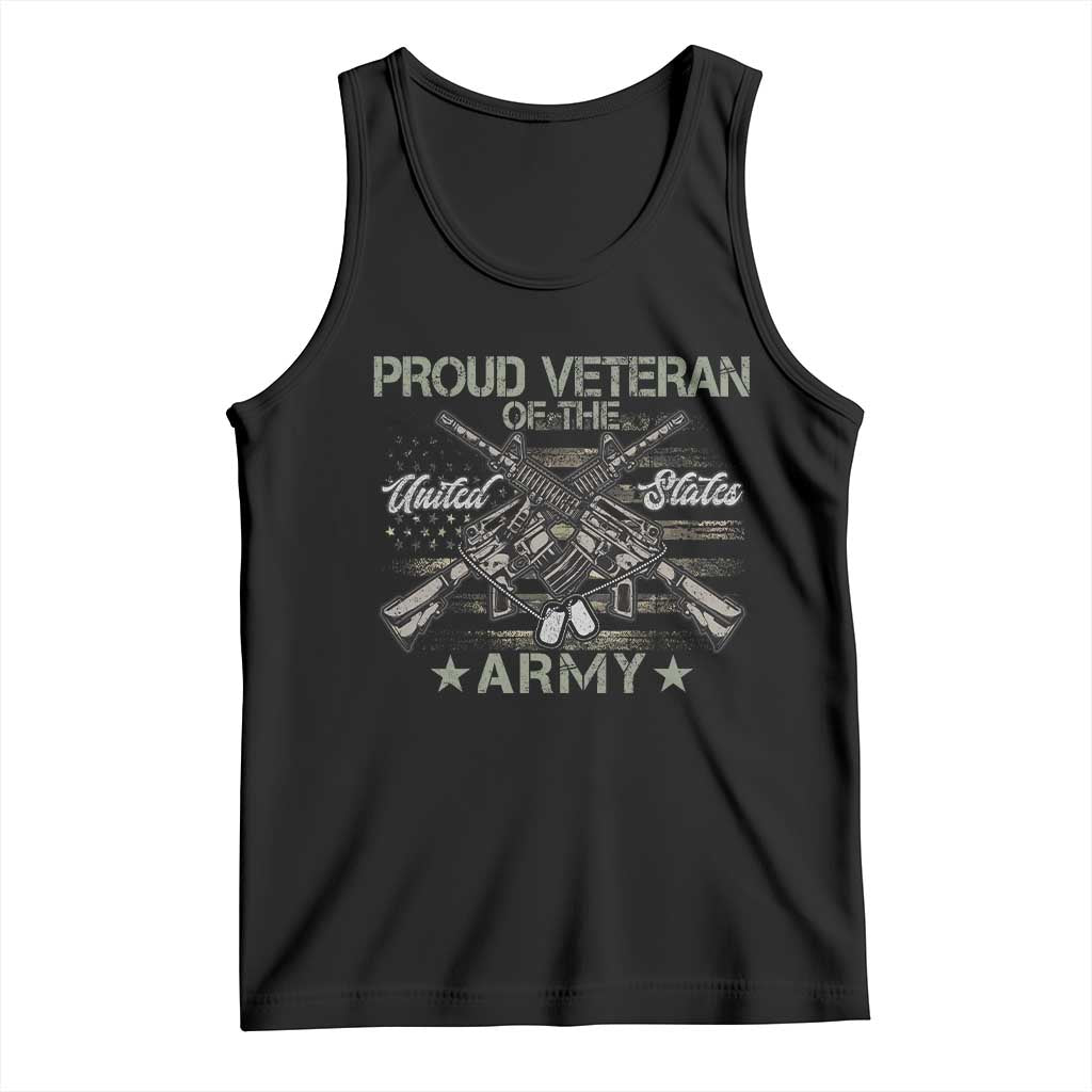 Proud Veteran Of The United States Army Tank Top USA Flag Camouflage - Wonder Print Shop