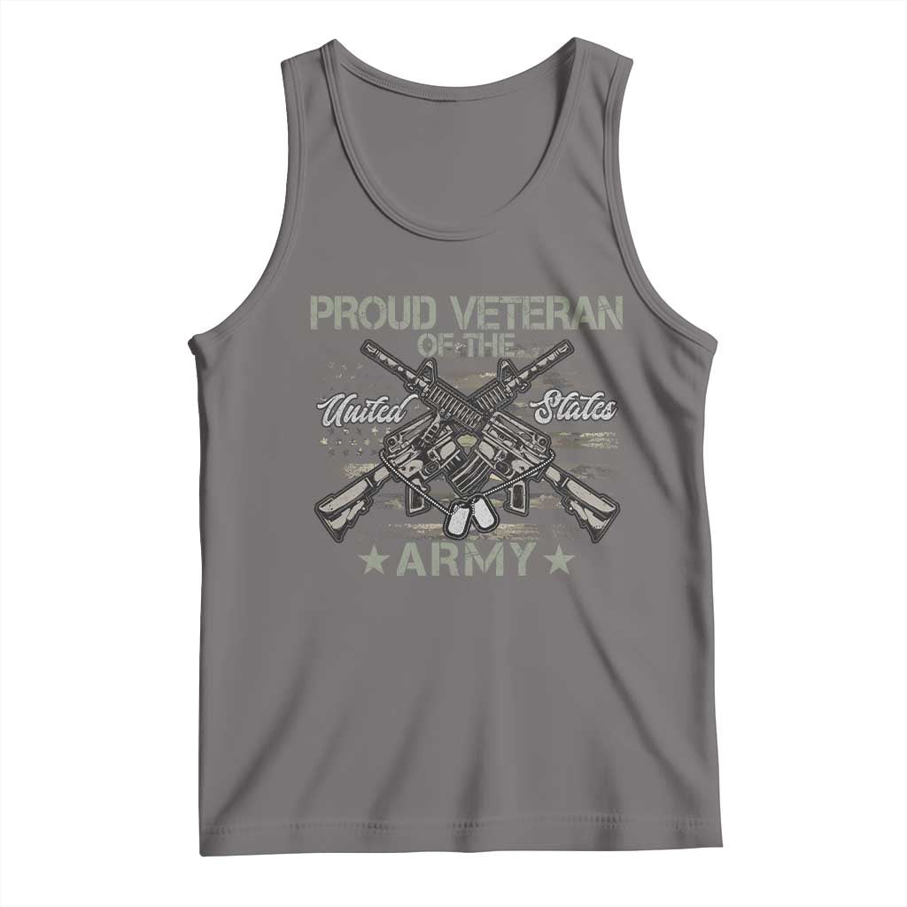 Proud Veteran Of The United States Army Tank Top USA Flag Camouflage - Wonder Print Shop