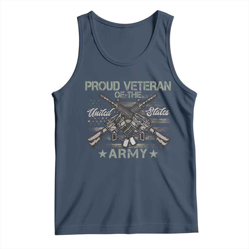 Proud Veteran Of The United States Army Tank Top USA Flag Camouflage - Wonder Print Shop