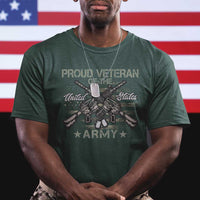 Proud Veteran Of The United States Army T Shirt USA Flag Camouflage - Wonder Print Shop