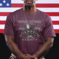 Proud Veteran Of The United States Army T Shirt USA Flag Camouflage - Wonder Print Shop