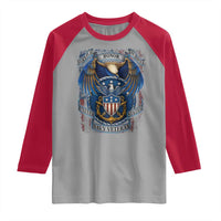 US Navy Veteran Service Honor Sacrifice Raglan Shirt Vintage Bald Eagle American Flag Anchor - Wonder Print Shop