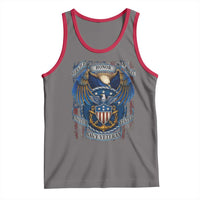 US Navy Veteran Service Honor Sacrifice Tank Top Vintage Bald Eagle American Flag Anchor - Wonder Print Shop