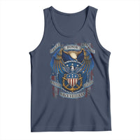 US Navy Veteran Service Honor Sacrifice Tank Top Vintage Bald Eagle American Flag Anchor - Wonder Print Shop