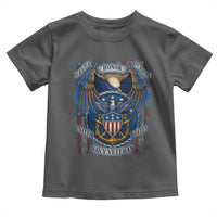 US Navy Veteran Service Honor Sacrifice Toddler T Shirt Vintage Bald Eagle American Flag Anchor - Wonder Print Shop
