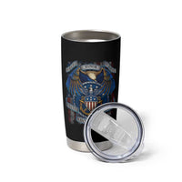 US Navy Veteran Service Honor Sacrifice Tumbler Cup Vintage Bald Eagle American Flag Anchor - Wonder Print Shop