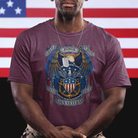 US Navy Veteran Service Honor Sacrifice T Shirt Vintage Bald Eagle American Flag Anchor - Wonder Print Shop