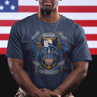 US Navy Veteran Service Honor Sacrifice T Shirt Vintage Bald Eagle American Flag Anchor - Wonder Print Shop