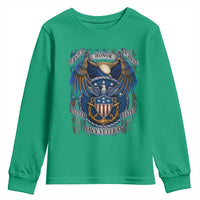 US Navy Veteran Service Honor Sacrifice Youth Sweatshirt Vintage Bald Eagle American Flag Anchor - Wonder Print Shop