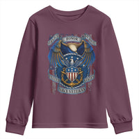 US Navy Veteran Service Honor Sacrifice Youth Sweatshirt Vintage Bald Eagle American Flag Anchor - Wonder Print Shop