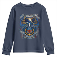 US Navy Veteran Service Honor Sacrifice Youth Sweatshirt Vintage Bald Eagle American Flag Anchor - Wonder Print Shop