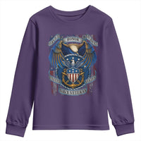 US Navy Veteran Service Honor Sacrifice Youth Sweatshirt Vintage Bald Eagle American Flag Anchor - Wonder Print Shop