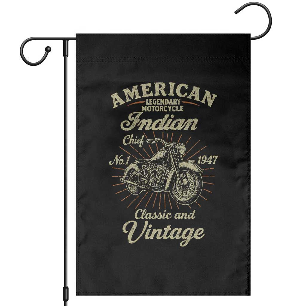 American Legendary Motorcycle Indian Chief Garden Flag Classic And Vintage Bikers Club - Wonder Print Shop