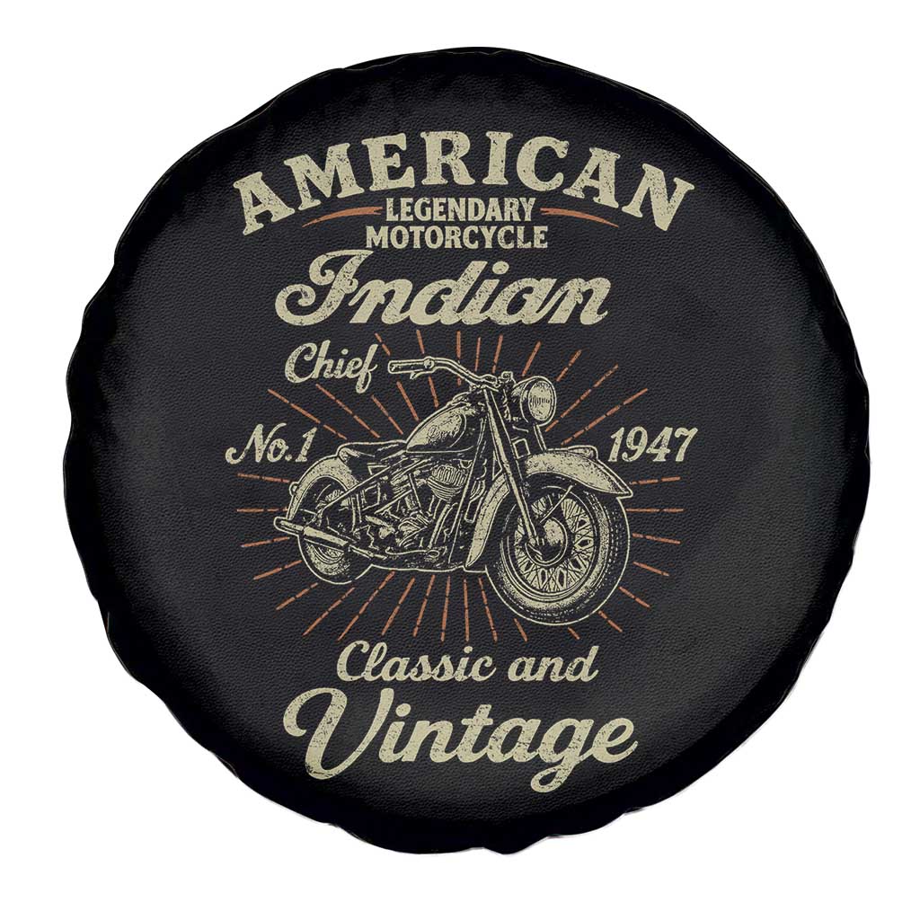 American Legendary Motorcycle Indian Chief Spare Tire Cover Classic And Vintage Bikers Club - Wonder Print Shop