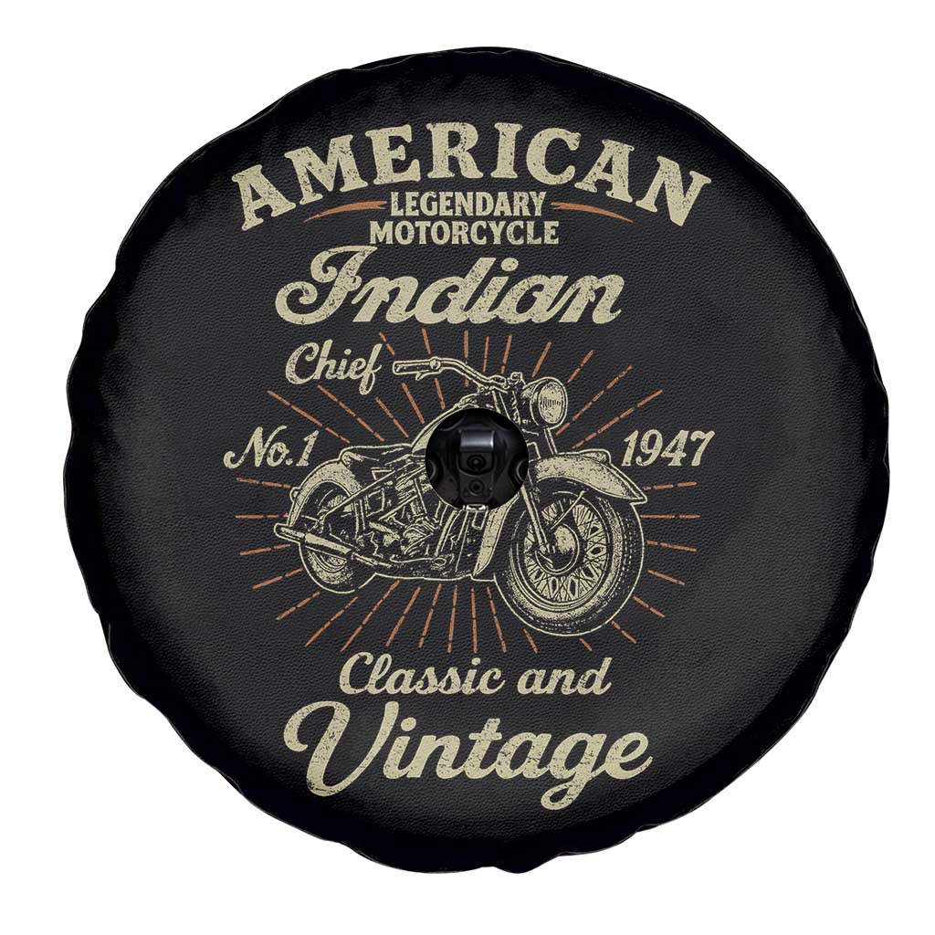 American Legendary Motorcycle Indian Chief Spare Tire Cover Classic And Vintage Bikers Club - Wonder Print Shop