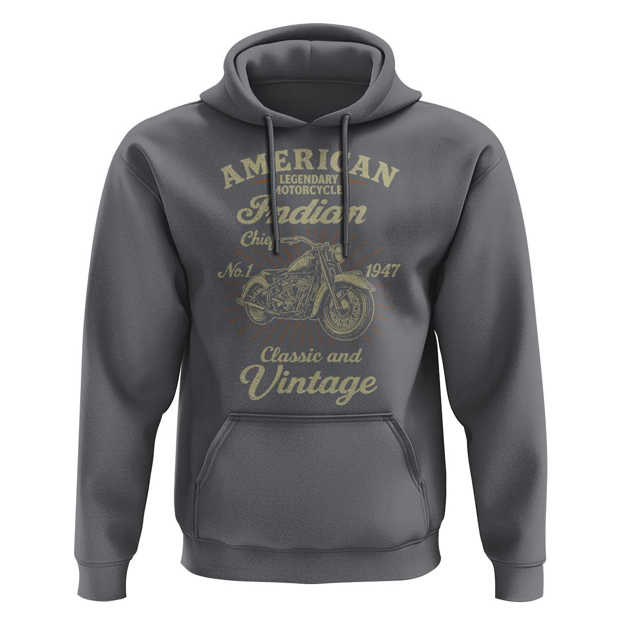 American Legendary Motorcycle Indian Chief Hoodie Classic And Vintage Bikers Club - Wonder Print Shop