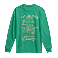American Legendary Motorcycle Indian Chief Long Sleeve Shirt Classic And Vintage Bikers Club - Wonder Print Shop