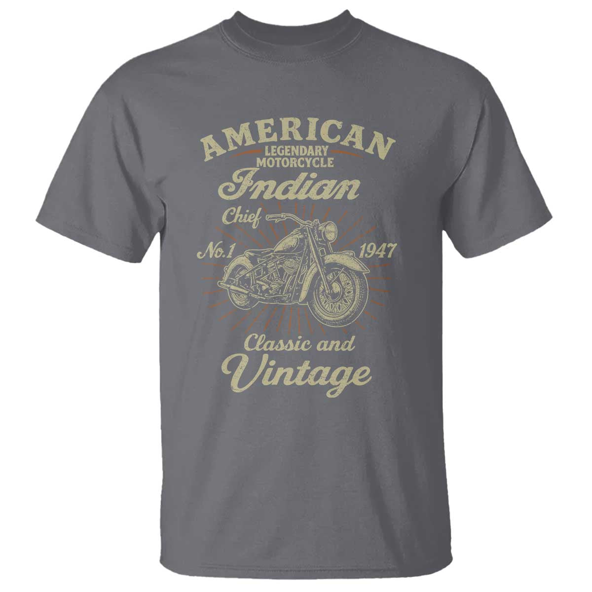 American Legendary Motorcycle Indian Chief T Shirt Classic And Vintage Bikers Club - Wonder Print Shop