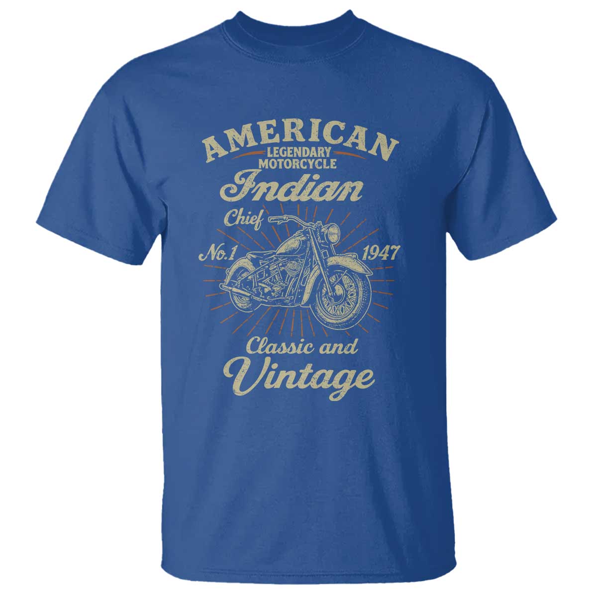 American Legendary Motorcycle Indian Chief T Shirt Classic And Vintage Bikers Club - Wonder Print Shop