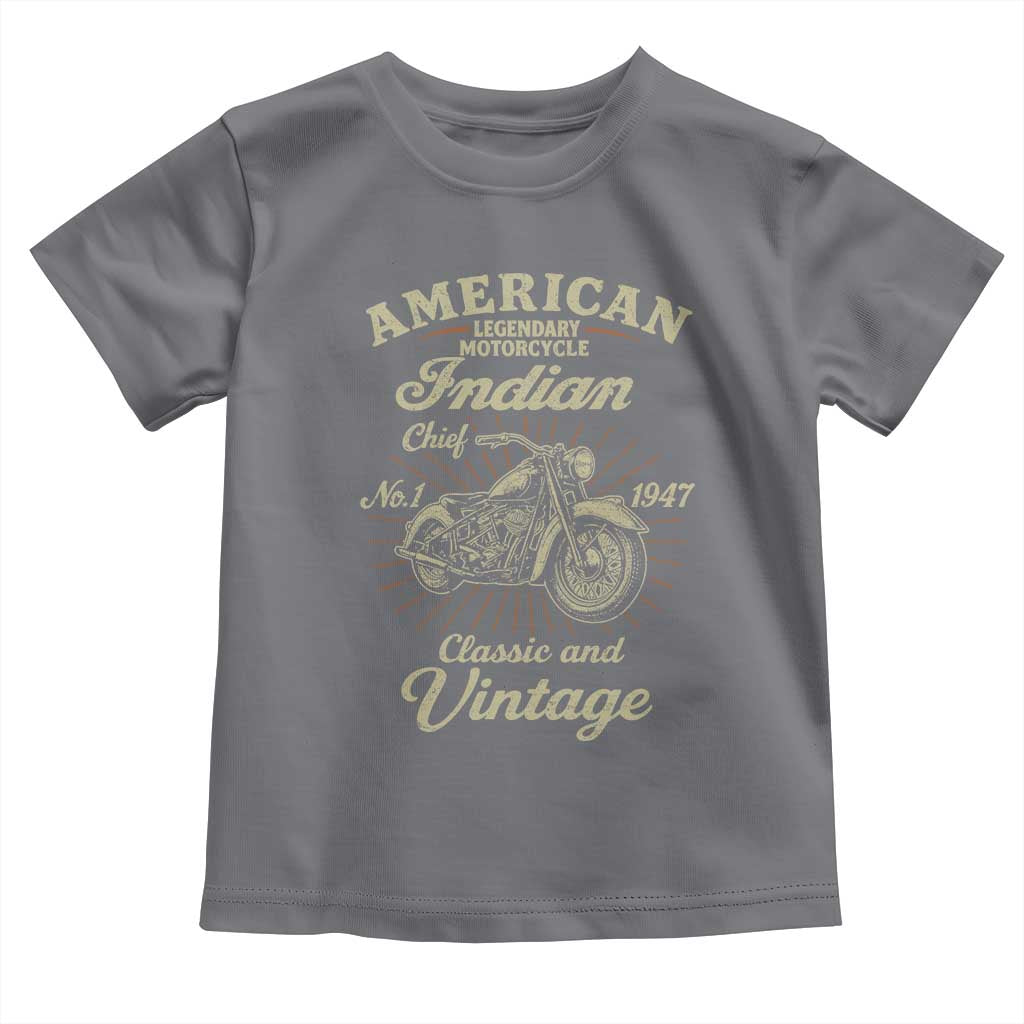 American Legendary Motorcycle Indian Chief Toddler T Shirt Classic And Vintage Bikers Club - Wonder Print Shop