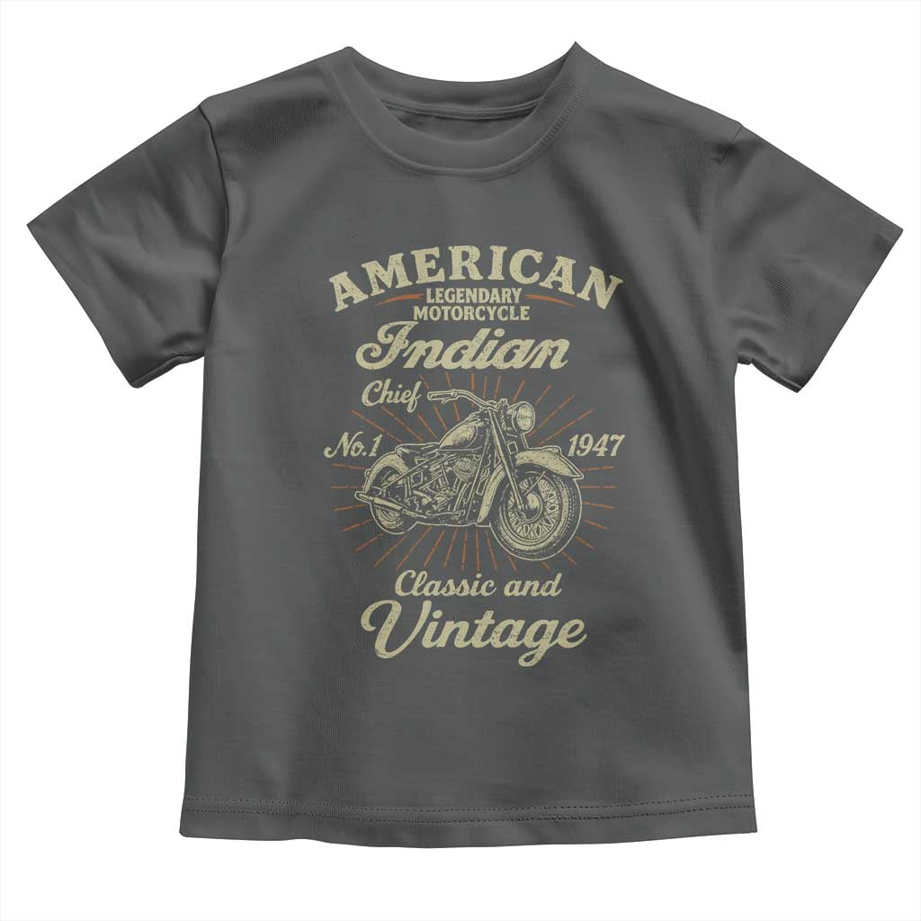 American Legendary Motorcycle Indian Chief Toddler T Shirt Classic And Vintage Bikers Club - Wonder Print Shop