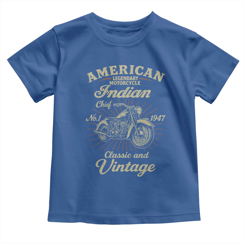 American Legendary Motorcycle Indian Chief Toddler T Shirt Classic And Vintage Bikers Club - Wonder Print Shop