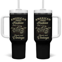 American Legendary Motorcycle Indian Chief Tumbler With Handle Classic And Vintage Bikers Club - Wonder Print Shop