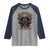 American Legendary Motorcycle Indian Biker Club Raglan Shirt Vintage Native American Skull Chief - Wonder Print Shop