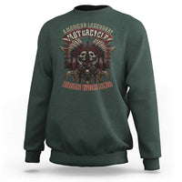 American Legendary Motorcycle Indian Biker Club Sweatshirt Vintage Native American Skull Chief - Wonder Print Shop