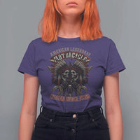 American Legendary Motorcycle Indian Biker Club T Shirt For Women Vintage Native American Skull Chief - Wonder Print Shop