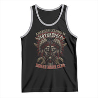 American Legendary Motorcycle Indian Biker Club Tank Top Vintage Native American Skull Chief - Wonder Print Shop