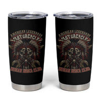 American Legendary Motorcycle Indian Biker Club Tumbler Cup Vintage Native American Skull Chief - Wonder Print Shop