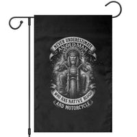 Never Underestimate An Old Man Who Has Native Blood And Motorcycle Garden Flag Native American Biker - Wonder Print Shop
