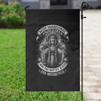 Never Underestimate An Old Man Who Has Native Blood And Motorcycle Garden Flag Native American Biker - Wonder Print Shop