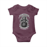 Never Underestimate An Old Man Who Has Native Blood And Motorcycle Baby Onesie Native American Biker - Wonder Print Shop